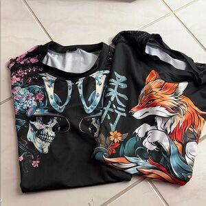 Colorful Fox Graphic Rash Guard